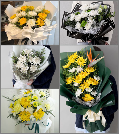 山东莱芜莱城区和庄镇车辐南峪村白事花束代送